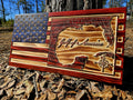 Wooden Gulf Of America Trump Flag Sign USA