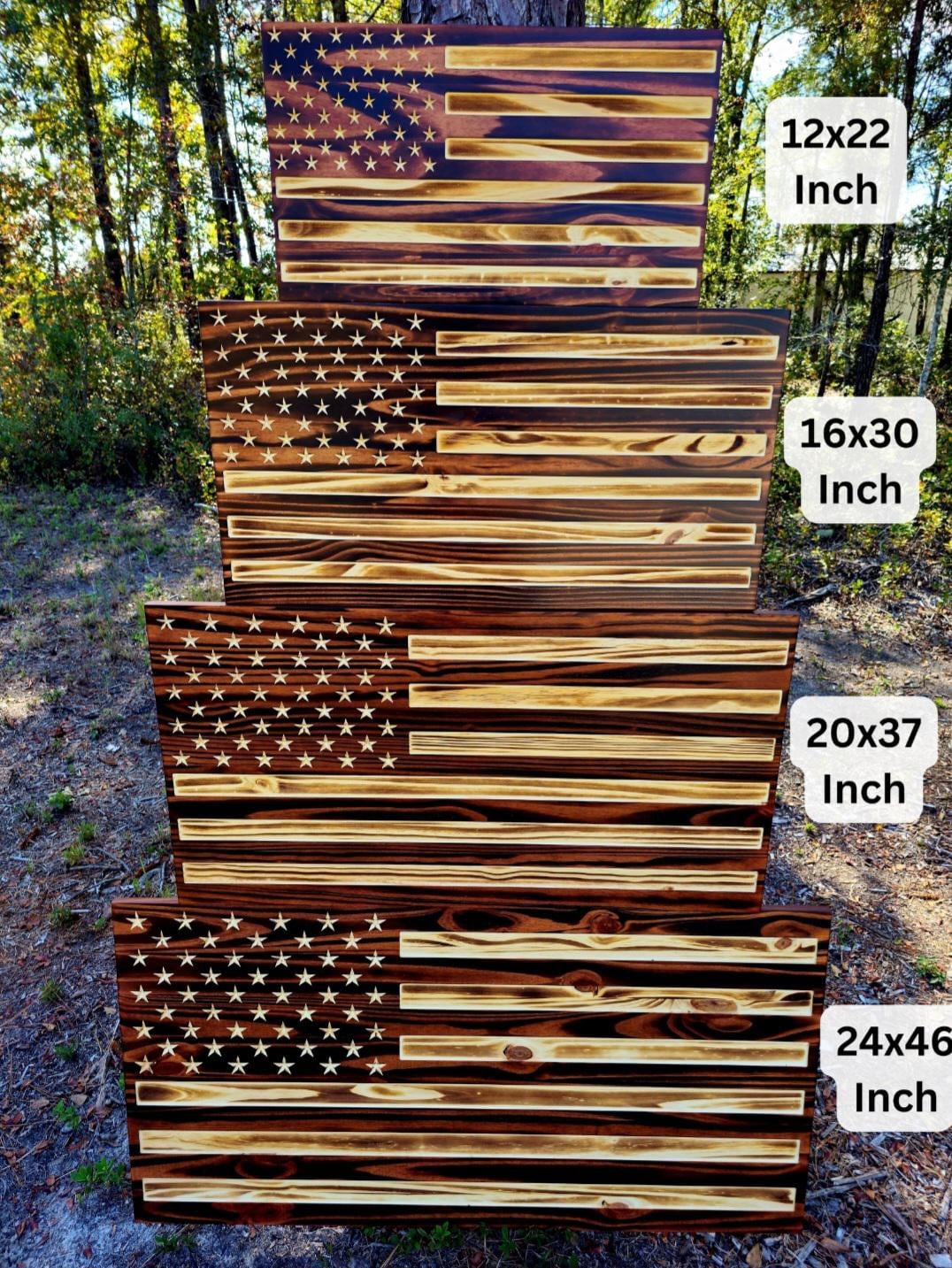 Wooden Air Force Flag Sign USA
