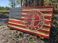 Wooden National Guard Flag Sign USA