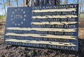 Wooden 1776 Betsy Ross 2A Tattered American Flag Sign USA