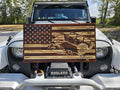 Wooden Offroad Vehicle Flag Sign USA