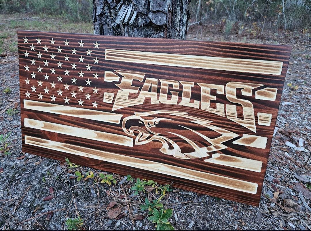 Wooden Philadelphia Flag Sign USA