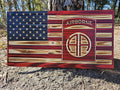 Wooden 82nd Airborne American Flag Sign USA