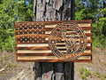 Wooden We The People Lady Liberty American Flag Sign USA