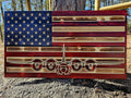 Wooden C130 front view American Flag Sign USA