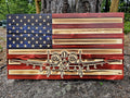 Wooden A-10 American Flag Sign USA