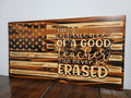 Wooden Teacher Flag Sign USA