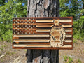 Wooden Sheriff American Flag Sign USA