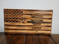 Wooden Sunflower Flag Sign USA