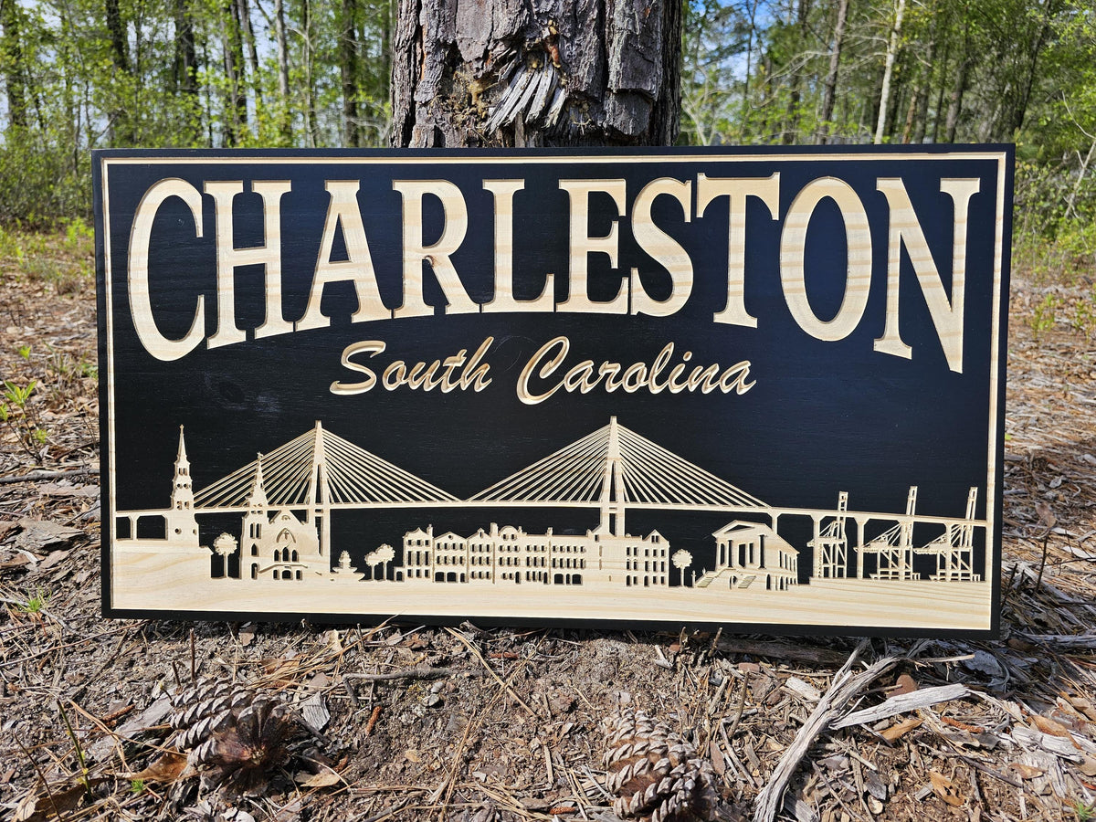 Wooden Charleston South Carolina SC Sign USA
