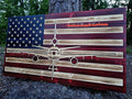 Wooden KC-10 American Flag Sign USA