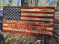 Wooden We The People Flag Sign USA