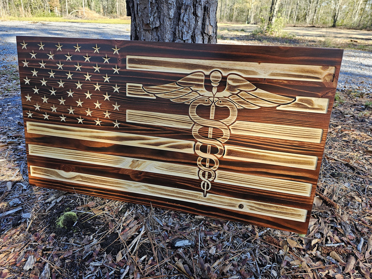Wooden RN Registered Nurse Sign USA