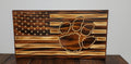 Wooden Tigers American Flag Sign USA