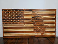 Wooden Praying Hands Flag Sign USA