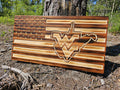 Wooden West Virginia Flag Sign USA