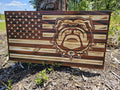 Wooden Dawgs American Flag Sign USA