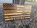 Wooden Navy Veteran Flag Sign USA